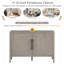 Buffet de ferme 47 "avec pieds réglables et 2 portes Rolisa-129497970