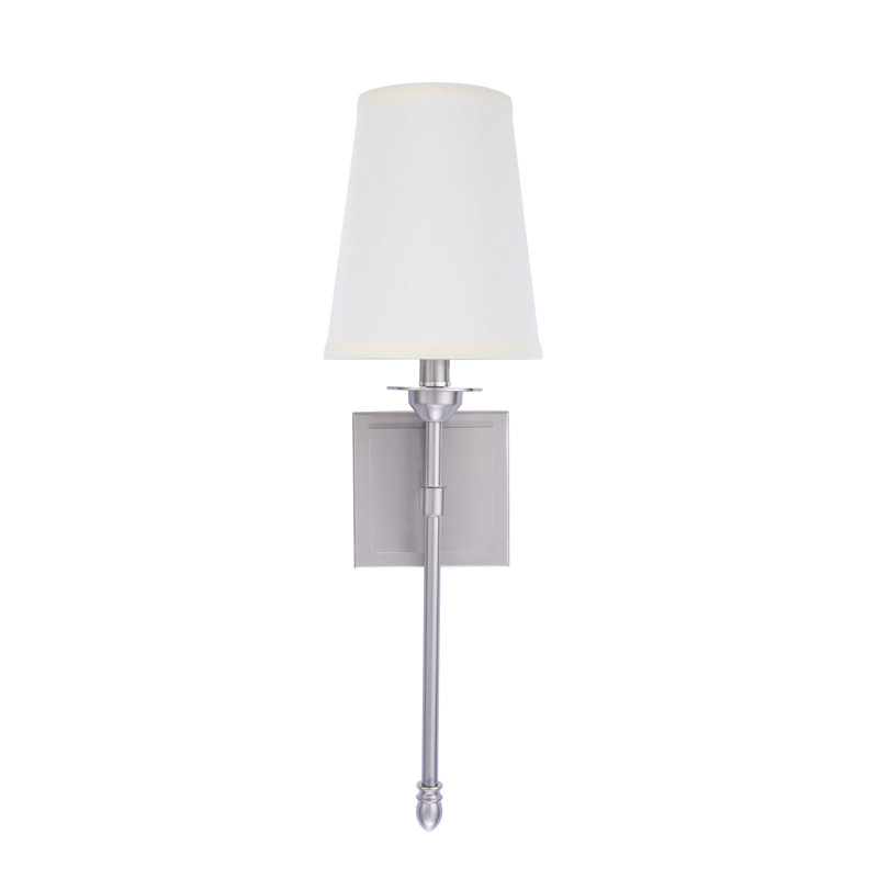 Autaugaville Modern 1-Light Wall Sconce Light, Nickel