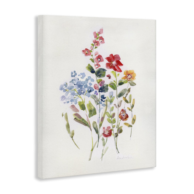 «Mixed Wildflower Buds», art mural sur toile par Sally Swatland, H 30 po x l 24 po