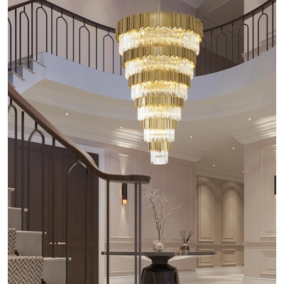Lustre 60 niveaux avec accents de cristal
