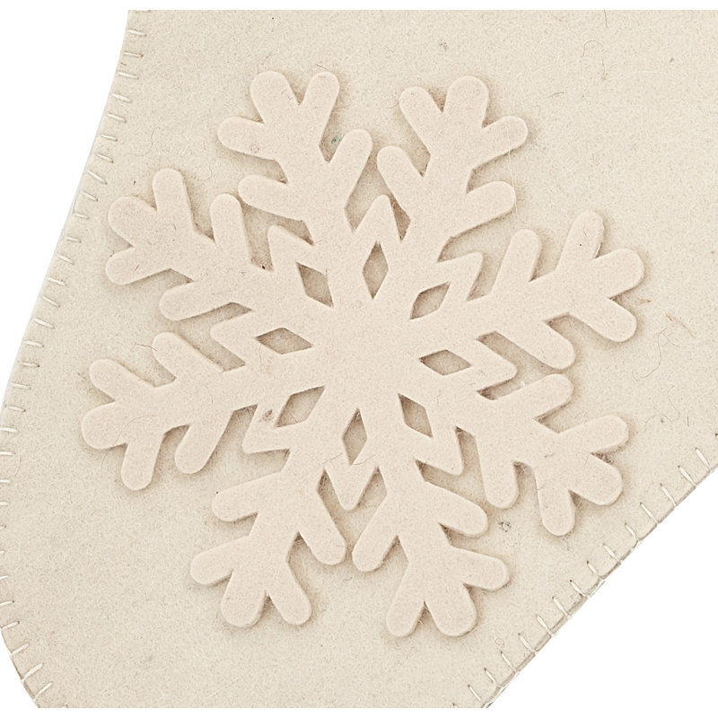 Tacked Snowflake Stocking