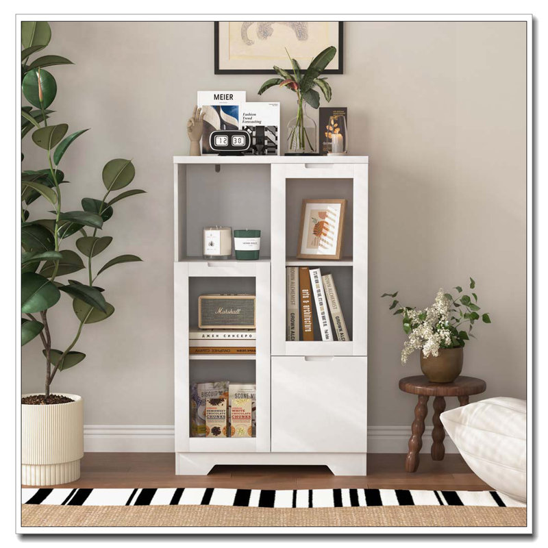 Armoire de rangement arquée, Blanc