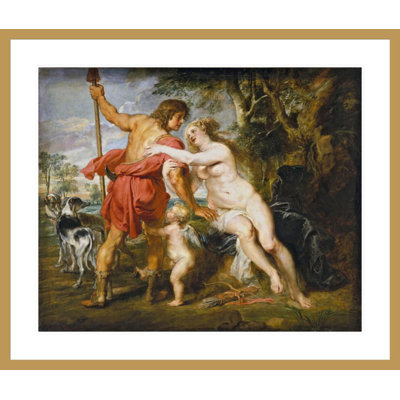 «Venus and Adonis» par Peter Paul Rubens, impression giclée encadrée