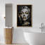 Élégance, maquillage doré pour femme, portrait en noir et blanc, chambre à coucher, reproduction d'art sur toile encadrée-107907407-107907409