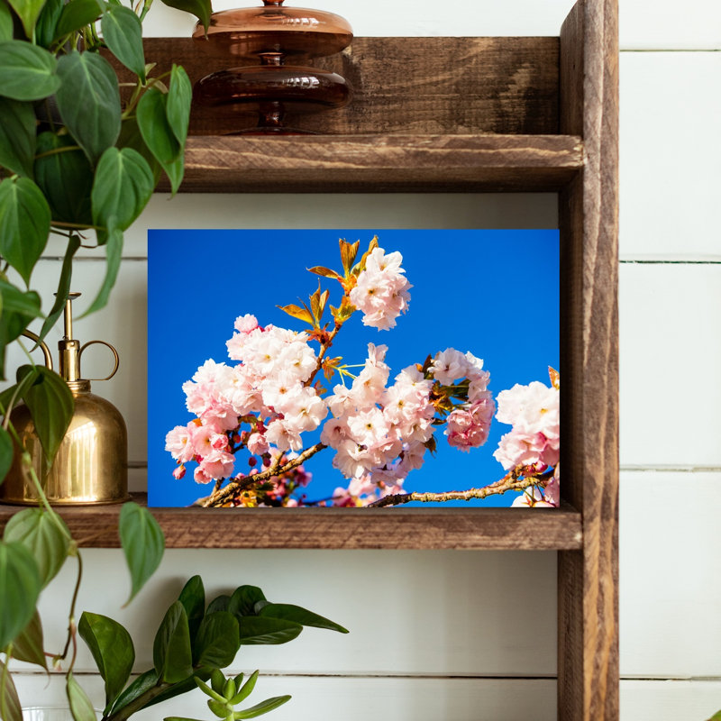 Art mural de paysage de cerisier Kwanzan, H 12 po x l 18 po