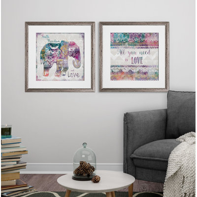 " Boho Elephant " 2 - Pieces