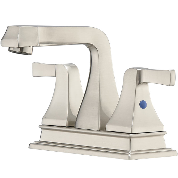 Centerset 2-handle Bathroom Faucet with Drain Assembly