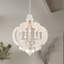 Lustre géométrique en bois 5 lumières Lazlo