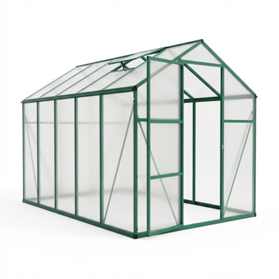 6X10 Ft Tall Windproof Aluminum Greenhouse