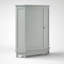 Armoire de rangement de coin Ambrelth avec tablette réglable et butoir de porte magnétique-130841213