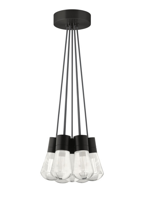Alva LED Pendant, 151.6" H x 7.1" W x 9" D, Black, 7