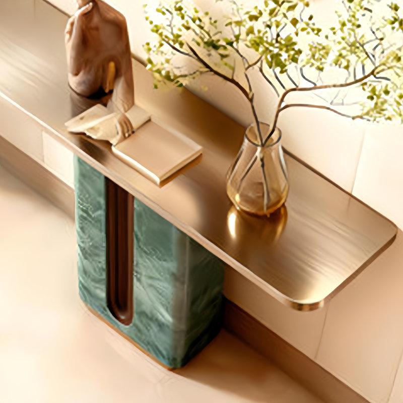 Armoire d'entrée d'art haut de gamme, 33.46" H x 35.43" W x 11.81" D, Green