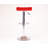 Contemporary Chrome Air Lift Adjustable Swivel Stools With Red Seat, Set Of 2-386032912