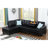L - Shaped 2 Piece Faux Leather Sectional, Left Hand Facing, 3 Seat, Black, With Round Arms, Pillow Backs, Nailhead Trim, Comfortable For Living Room, Foam Filled Hand Tied Spring Cushions, Removable