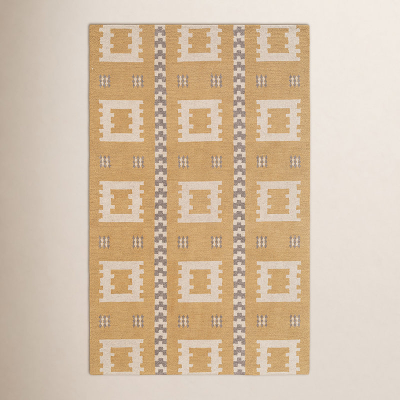 Tapis rectangulaire en laine Elsey, Rectangle de 5 pi x 8 pi