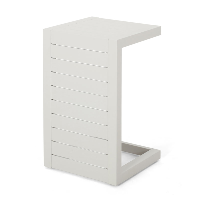C-Shaped Table, White