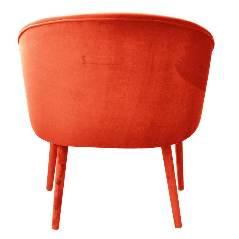 Upholstered Barrel Chair, Coral