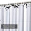 Rideau de douche Halloween avec bordure horizontale noir et blanc avec 12 crochets-18286377