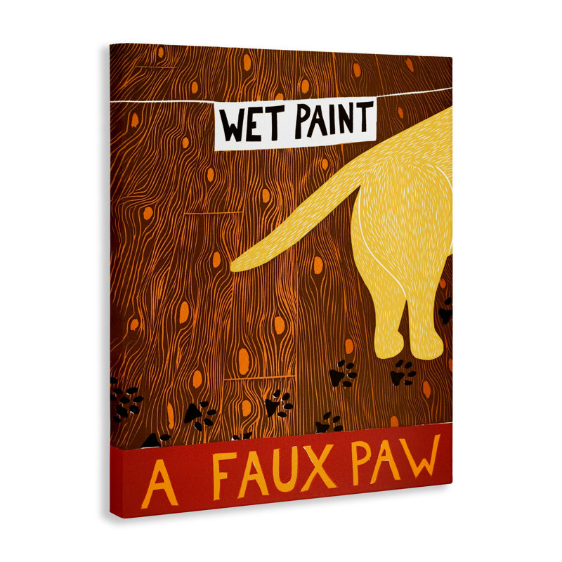 Toile artificielle Wet Paint, par Stephen Huneck, H 48 po x l 36 po