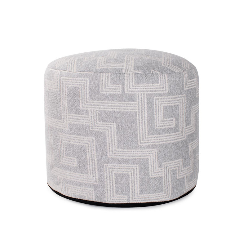 Pouf haut / extérieur Zyahir Syros Natural, Gris
