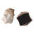 Sculptures Polyresin Faceted Abstract Design For Living Room Bedroom Office Home Decor Set Of 2 - 19", 14" Multi-Colored