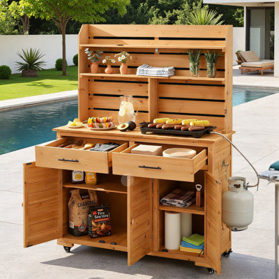 Grand banc de rempotage avec roues verrouillables, armoires de rangement, tiroirs et tablettes amovibles