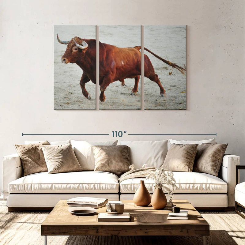Brampt Red Spanish Bull, 48" H x 74" W