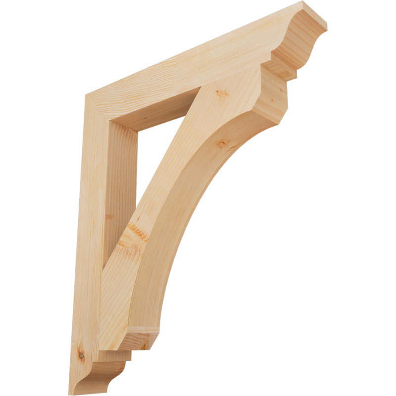 Support en bois rustique traditionnel BKTLEC01, Douglas (lisse), H 30 po x l 3,5 po x P 26 po