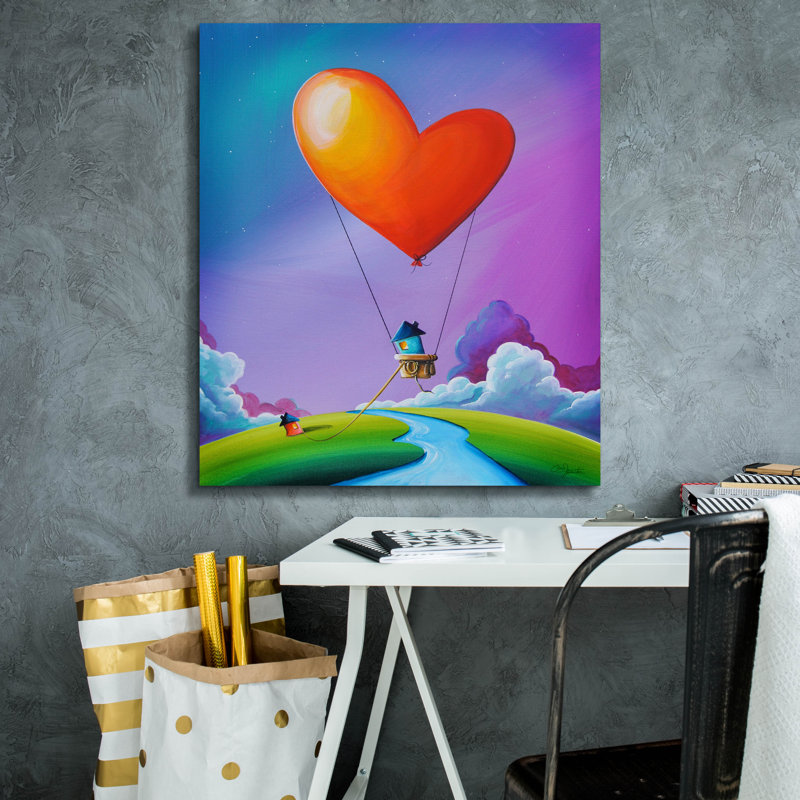Ebern Designs «Don't Let Love Slip Away» par Cindy Thornton, art mural sur toile, H 30 po x l 26 po x P 1,5 po