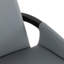 Chaise en similicuir gris et bambou