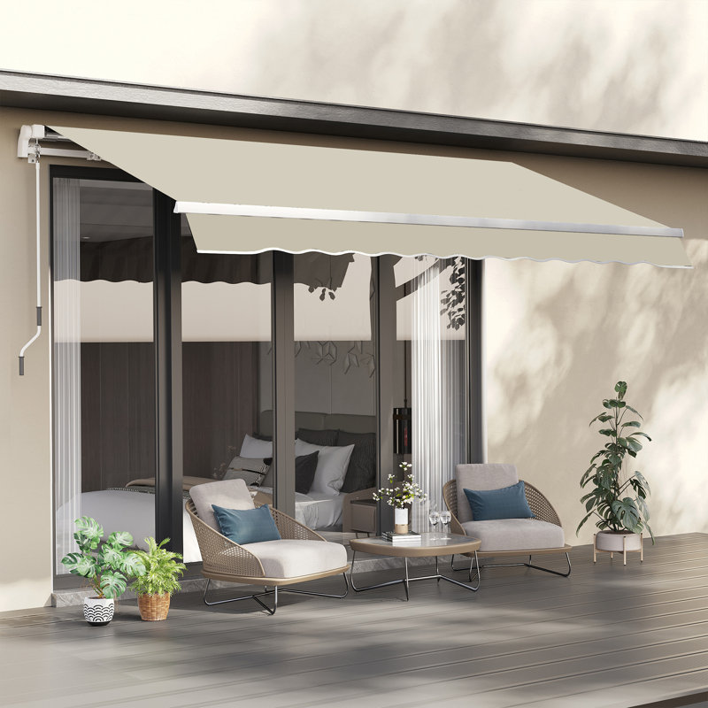 Tissu de remplacement pour auvent rétractable, Crème, crème