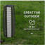 Lampe sur pied solaire Outsunny, lanterne de jardin en osier pour l'extérieur et éclairage d'allée décoratif, avec interrupteur automatique à lumière DEL, convient aux porches, cours, pelouses, cours, patios, gris