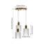 3 - Light Natural Chandelier Pendant