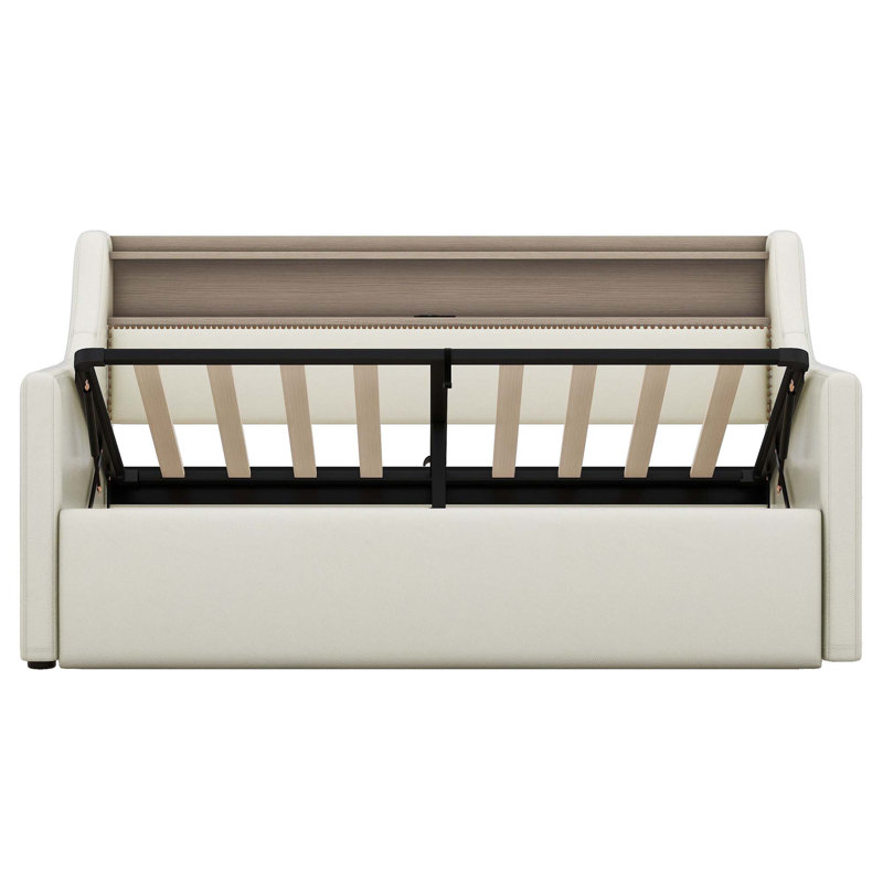 Desja Upholstered Daybed, Beige
