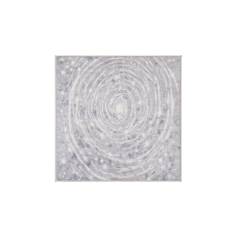 Tapis blanc soyeux et moelleux, Carré 7 pi