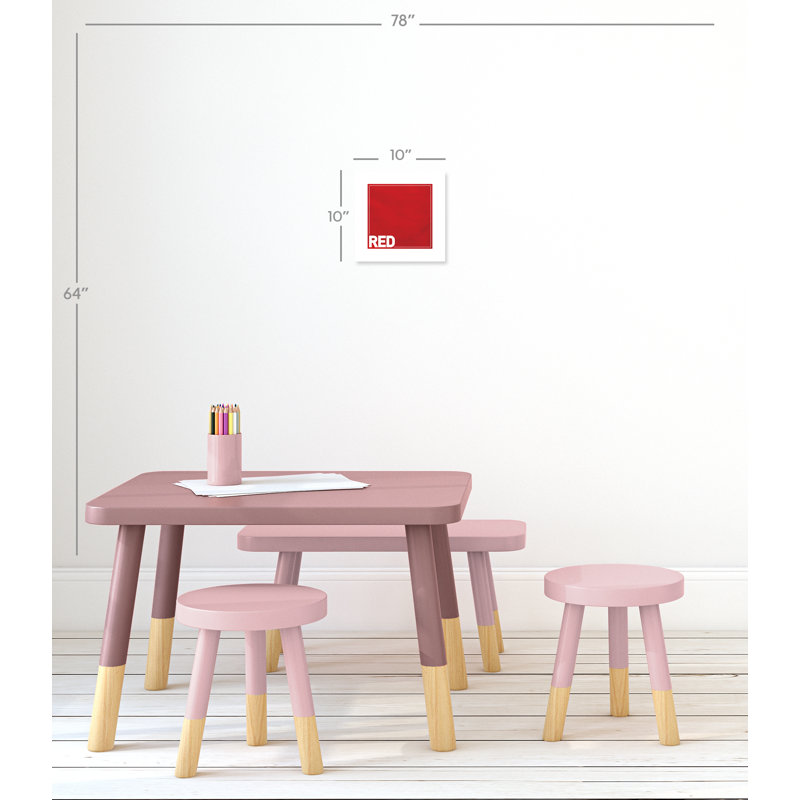 Impression sur papier roulé rouge, H 10 po x l 10 po x P 1 po