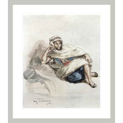 «S Arab Arab» par Eugène Delacroix, impression giclée sur cadre
