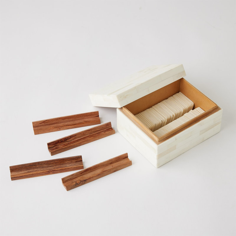 Boxed Bone Card Set