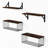 Rustic Wall Shelf Set With 2 Metal Baskets - Versatile 4-Tier Storage For Any Room-485420756