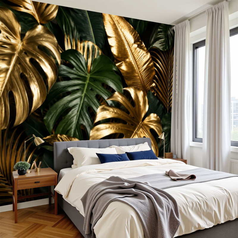 Papier peint adhésif auto-adhésif moderne pour la chambre à coucher L 100 po x l 144 po Peel and Stick