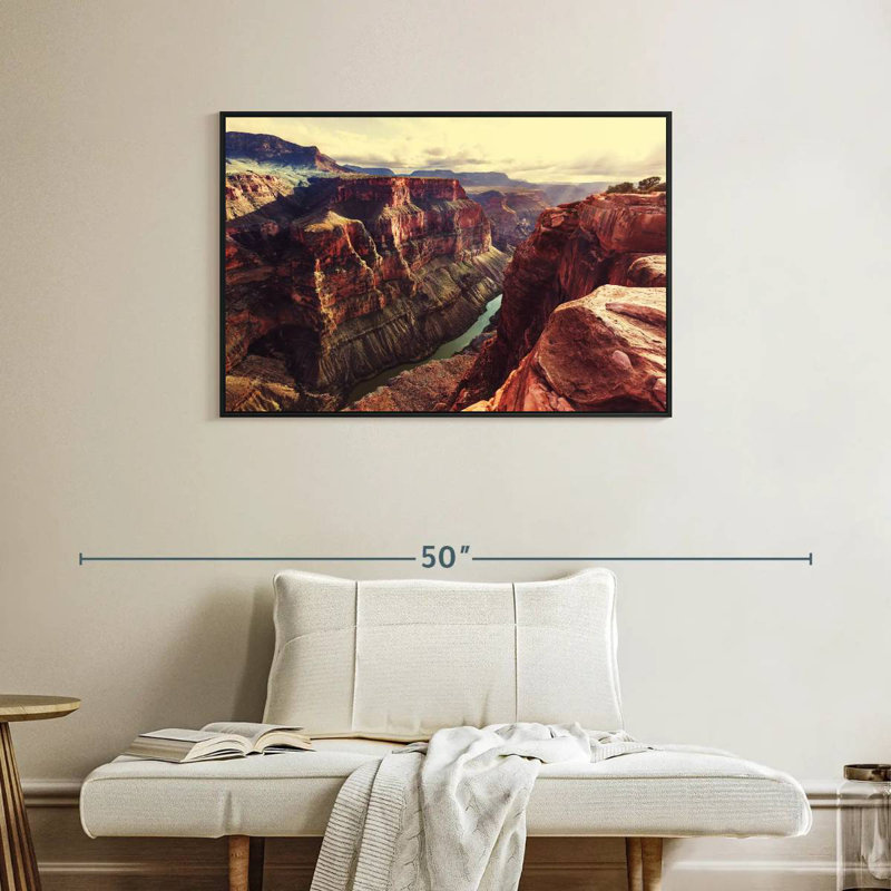Superbe vue sur le Grand Canyon, Cadre flottant noir, 37 po x 25 po