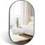 Miroir ovale noir en métal 20 po x 28 po