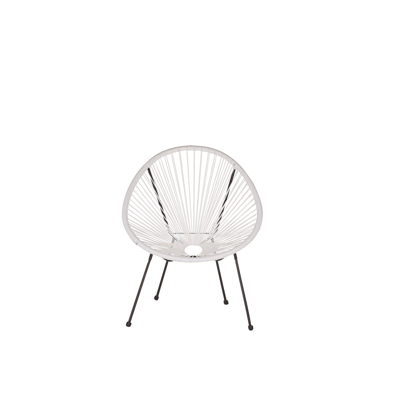 Broseley Wicker Outdoor Lounge Chair, White