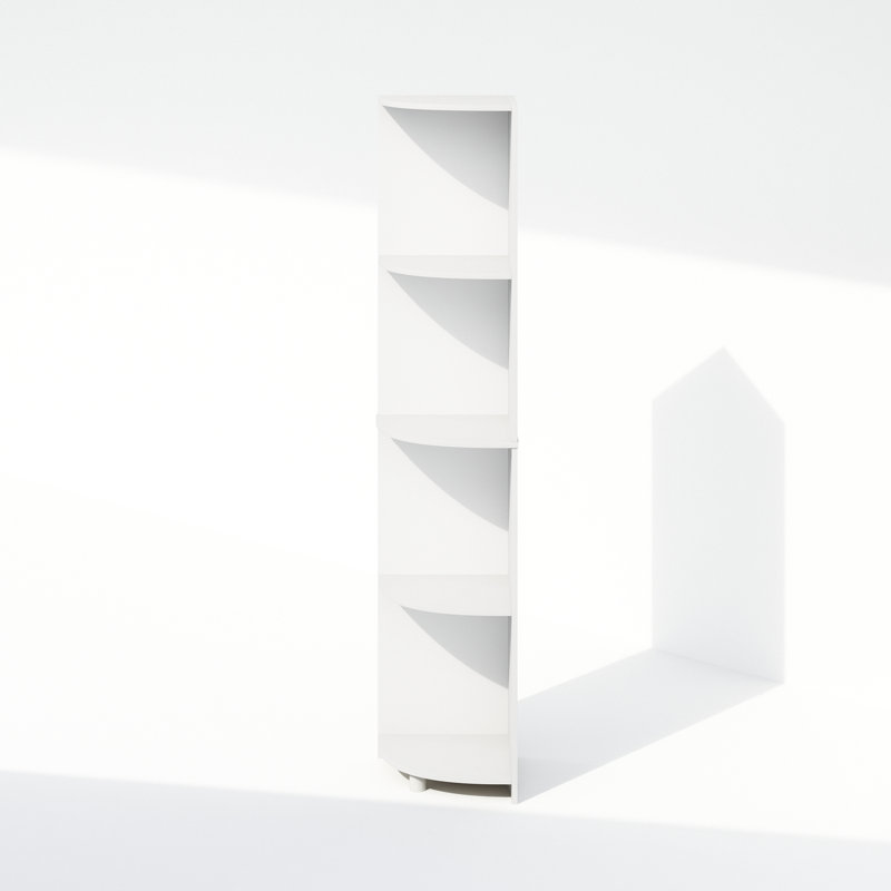 Guerra 4-Tier Corner Multipurpose Standing Shelf, White
