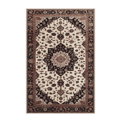 Machine Washable Persian Brown Area Rug