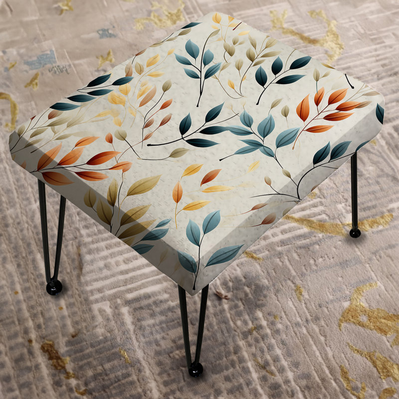 Minimalist Leaves II - Plants Rectangle Ottoman