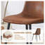Ensemble de table de salle à manger 78,7 po en marbre noir luxueux avec 10 chaises brun Tech-Fabric - Mobilier de cuisine moderne-93778738