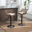2 tabourets de bar pivotants beiges, chaises de hauteur de comptoir réglables avec repose-pieds, base en métal robuste, pour usage domestique et commercial, charge de 250 lb 2 pièces - Repose-pieds pour la cuisine, salle à manger, lin beige-1354372213