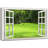 Window Scenery " View To Garden Green Grass In Spring "