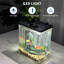Petit aquarium de 2,5 gallons, ensemble d'aquarium 7 pièces Betta avec lumière DEL, pompe à air, couvercle, ensemble de démarrage d'aquarium pour poisson, poisson rouge, crevette